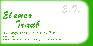 elemer traub business card